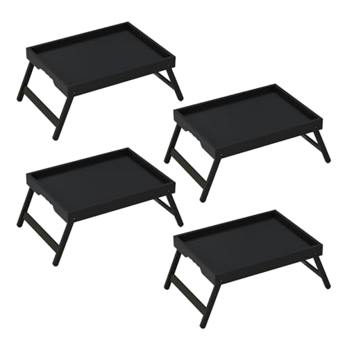 Bamboo Bed Tray Tables with Folding Legs