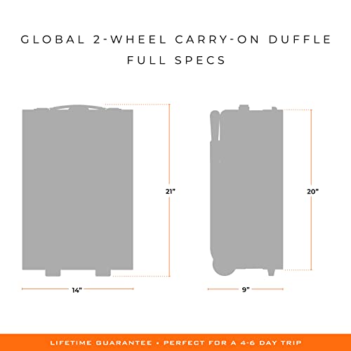 Global 21" 2 Wheel Carry On Duffle