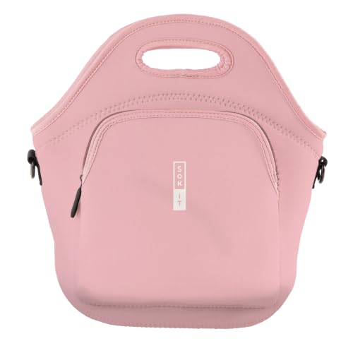LunchTote Zippered Bag Insulated Neoprene Caddy (Millennial Pink / X-Large 6.5 Quart Lunch Tote)