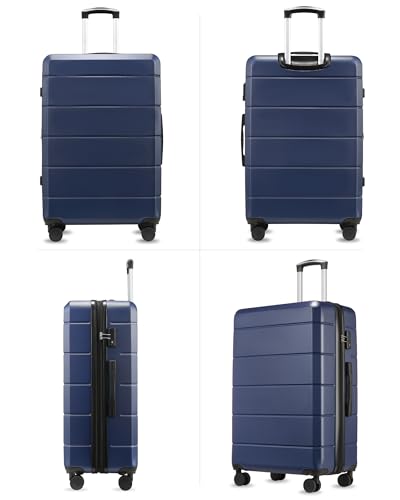 28 Inch Checked Luggage with Spinner Wheels