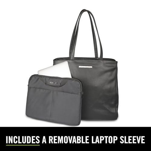 Marley Women’s Pebble Vegan Leather 16" Laptop Tote with Removeable 14" Laptop Sleeve (48 Ounce)