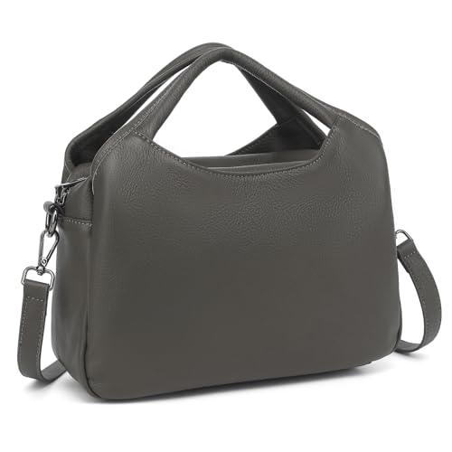 Genuine Leather Purses for Women with Detachable Satchel Strap