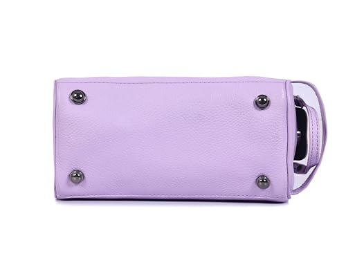 10" Premium Leather Toiletry Travel Pouch With Waterproof Lining