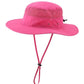 Women's Sun Hat UPF50+ Wide Brim Bucket Hats Mesh Sun Protection Caps for Fishing Camping Gardening Rose Red