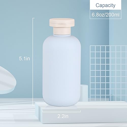 6.8 oz Plastic Travel Shampoo Bottles (2 Count)