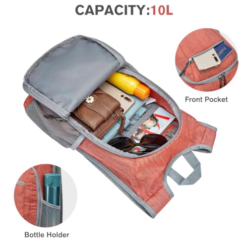 10L 15L Hiking Backpack Lightweight Packable Hiking Daypack Small Travel Outdoor Foldable Shoulder Bag