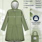 Waterproof Rain Poncho for Women Packable Hooded Raincoat with Pocket