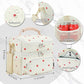Lunch Box for Men & Women (Corduroy Strawberries Beige)