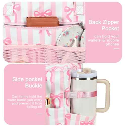 Waterproof Beach Tote Pool Bags for Women Ladies Extra Large Tote Bag Carryall Bag With Wet Compartment Fit 40oz Tumbler Holder Family Travel Bag for Cruise