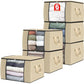 6 Pack Storage Bags for Clothes Blanket Storage Bins with Lids (6 Count)