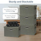Storage Bins with Lids Fabric Closet Organizers Cubes Office Organization (3 Count)