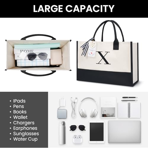 Initial Tote Bag