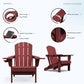 Outdoor Adirondack Chair Set of 4 with 2 Cup Holders (4 Count)