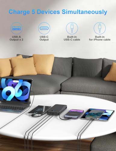Portable Charger Power Bank 10000mAh PD20W w