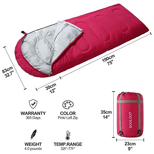 3 4 Season Sleeping Bag for Adults & Kids