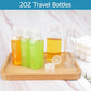 Travel Bottles for Toiletries Plastic Squeeze Bottles 5pcs 2 oz TSA Approved Travel Size Containers Refillable Cosmetic Containers Kit Leak proof Shampoo Conditioner Travel Essentials (5 Count)