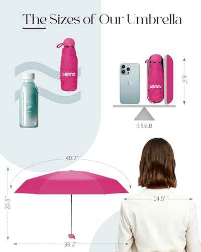 Mini Travel Umbrella with Case