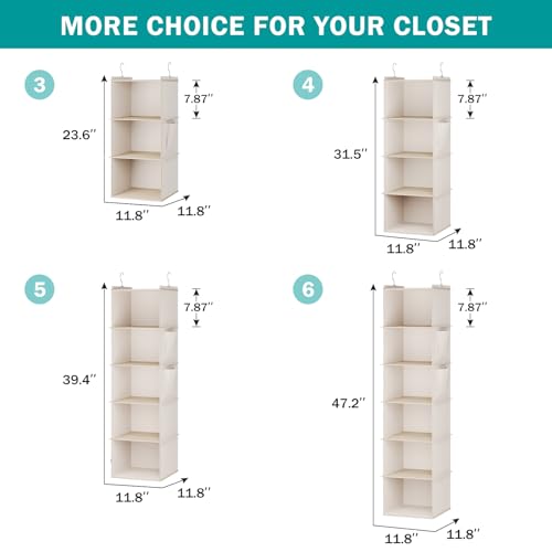 Hanging Closet Organizer and Storage for Clothes