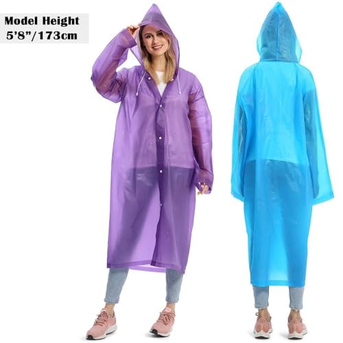 2 Pack Portable EVA Raincoats for Adults (2 Count)
