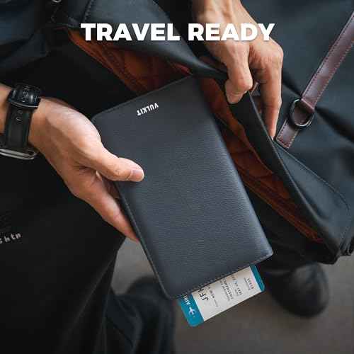Passport Wallet for Travel RFID Blocking Premium Leather