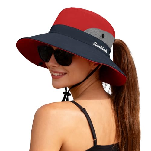 Women's Ponytail Safari Sun Hat