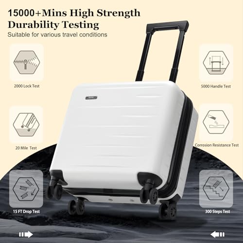 Expandable 16 Inch Carry On Luggage Airline Approved Small Suitcase