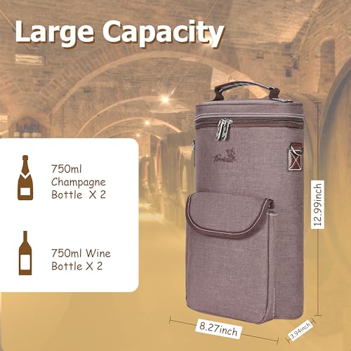 2 Bottle Wine Cooler Tote Carrier