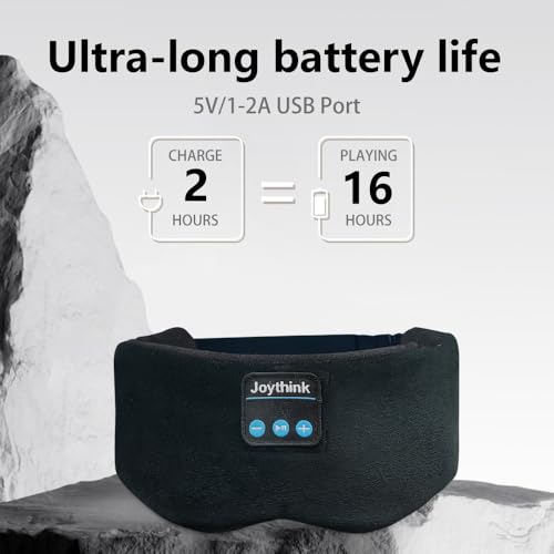 Weighted Eye Masks Bluetooth Sleep Mask Headphones Silk Wireless Bluetooth Headband for Side Sleepers Blackout for Airplane Travel Men Women Black