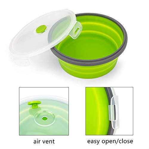 1200ml Large Collapsible Meal Prep Containers (3 Count)