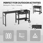 2 Burner Outdoor Propane Gas Stove with Foldable Side Table & Ignition
