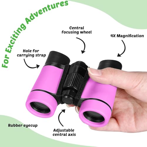 8 Set Kids Binoculars Bulk Shockproof Folding for Kids (8 Count)