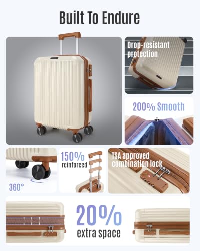 20 Inch Carry On Luggage 22x14x9 Airline Approved