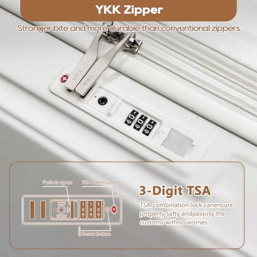 20in Carry On Luggage with Cup Holder and USB Port
