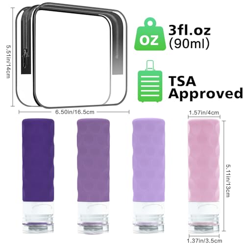 Travel Bottles for Toiletries (4 Count)