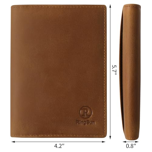 Leather Passport Cover for Men Women