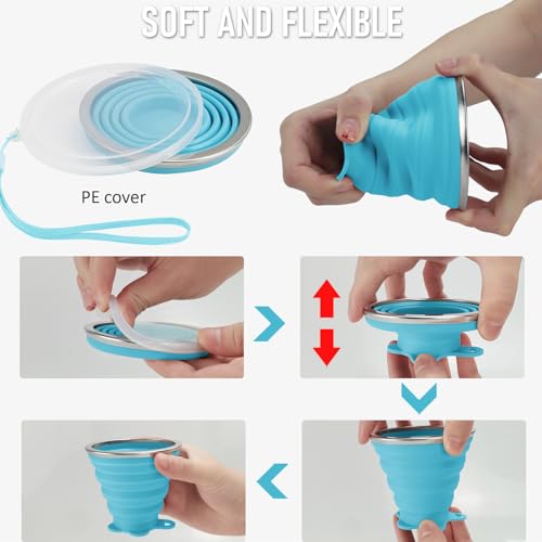 Silicone Collapsible Travel Cup (4 Count)