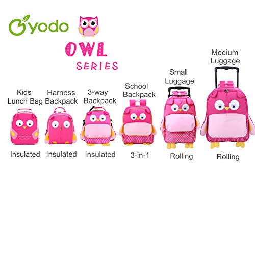 Kids Insulated Toddler Backpack with Leash Safety Harness Lunch Bag