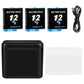 Battery Charger Kits for GoPro Hero 12 11 10 9 Black (3 Count)