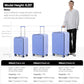 20 Inch Carry On Luggage 22x14x9 Airline Approved PC Hard Shell Suitcase Top Opening Aluminum Frame Travel Suitcases with Wheels