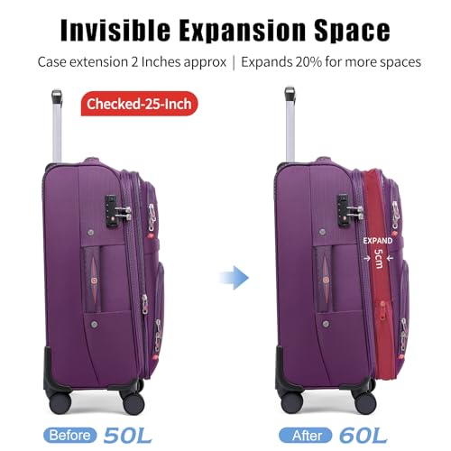 Softside Expandable Luggage with 4 Spinner Wheels (2 Count)