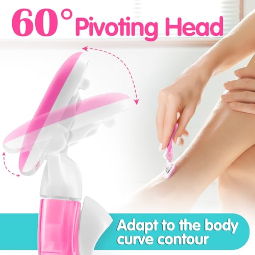 Travel Razors for Women Include 1 Handle 5 Cartridges
