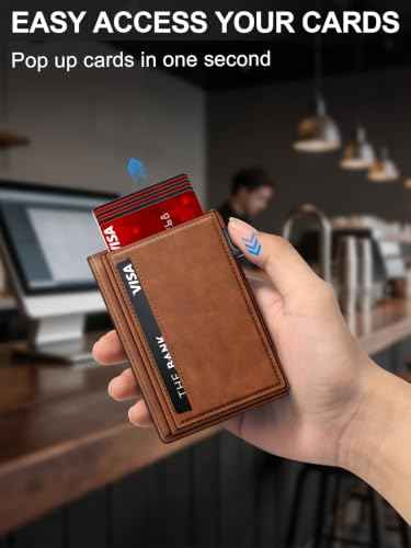 Wallet for Men RFID Blocking Minimalist Card Holder Wallet for 12