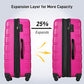 Luggage sets of 3 Piece 20 28 IN Carry on Luggage Hard Case Pink Luggage Expandable Checked Luggage Suitcase Set with Wheels
