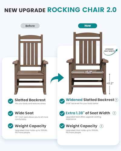 HDPE Oversized Rocking Chair Outdoor