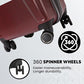 Traverse 29 Inch Expandable Hardside Upright Checked Suitcase with 360° Spinner Wheels