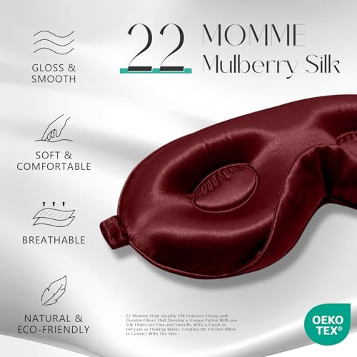Adjustable 3D 22 Momme 100% Mulberry Silk Sleep Mask
