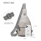 7L Sling Bag For Women Fanny Pack Crossbody Travel Shoulder Belt Bags Tote Backpack Purse Faux Leather Grey