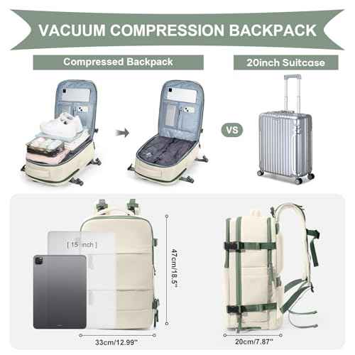 Vacuum Backpack Travel with Pump