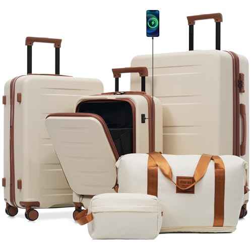 Luggage Sets 5 Piece Front Open (5 Count)
