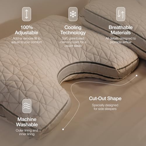 Eden Cut Out Bed Pillow for Side Sleepers